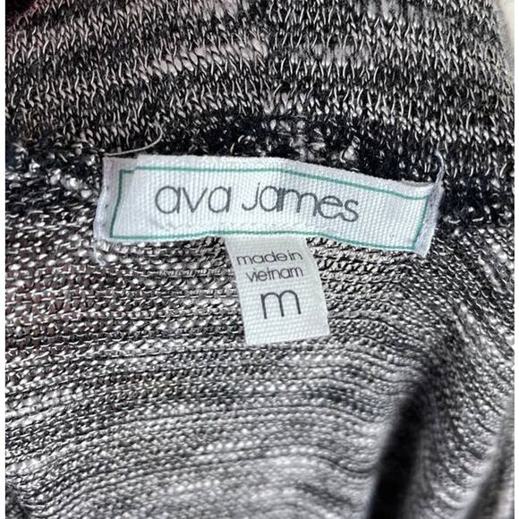 ava james Womens Medium Long Tunic Sleeveless Sweater Gray Black Heather - Picture 3 of 5